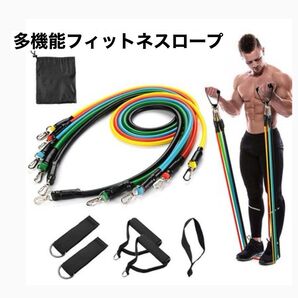 フィットネスチューブ 筋トレ トレーニングチューブ ゴムバンド 自宅 ダイエット 運動 在宅 低中負荷 セット エクササイズ