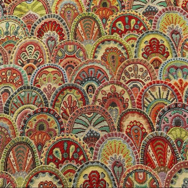 ゴブランジャガード生地 多色アーチ模様 1m × 150cm
