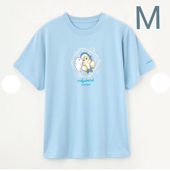 mofusand サメにゃん 半袖Tシャツ М ライトブルー