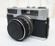 昭和レトロ　RETRO ＊minolta ミノルタ ＊MODEL UNIOMAT ＊ROKKOR 1:2.8/45 ＊SILVER/BLACK ＊レザーケース付　　_画像3