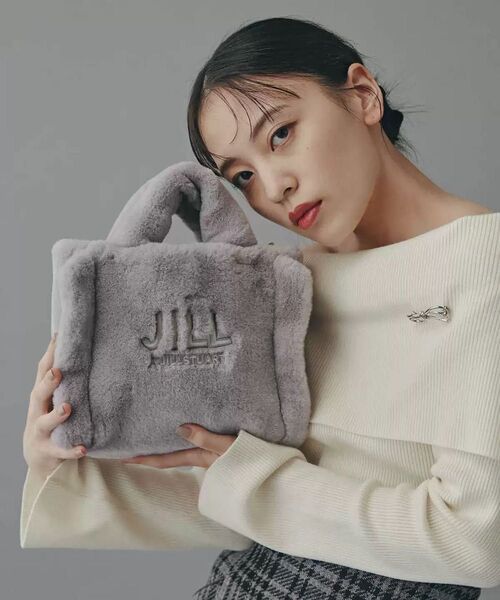 【新品】JILL by JILLSTUART 2Way トートバッグ ショルダーバッグ【24年冬日限定 ふわふわ】grey 1点