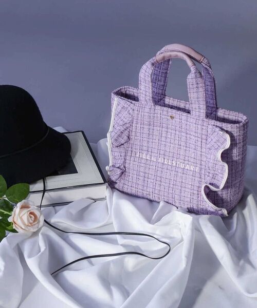 【新品】JILL by JILLSTUART 2Way トートバッグ ショルダーバッグ【24年新作ツイード生地】purple 1点
