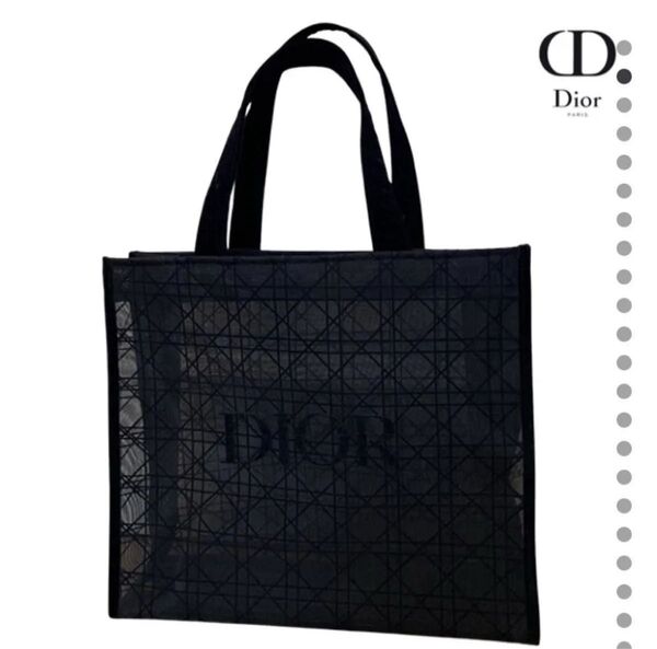 【新品】CHRISTIAN DIOR 会員ポイント限定特典ギフト ブラックレーストートバッグ【Size:41x38x15cm】1点