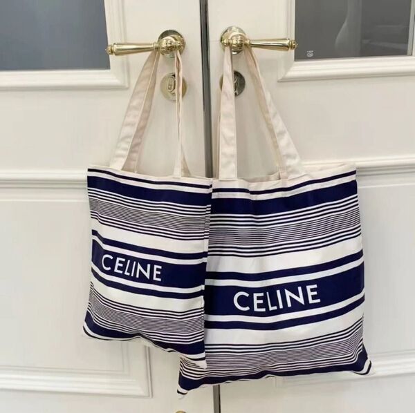 【新品】CELINE 会員ポイント限定特典ギフト トートバッグ【Size:40x32cm、49x48cm】navyblue 2点