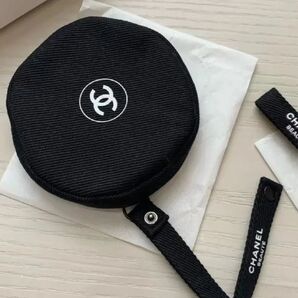 【新品】Chanel Beauty 会員誕生日限定特典ギフト 小物収納 円形ミニポーチ【Size:10x1.5cm】black1点