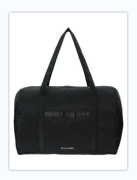 【新品】Maison de FLEUR メゾンドフルール トートバッグ ボストンバッグ【旅行用 大容量 リボンの飾り】1点