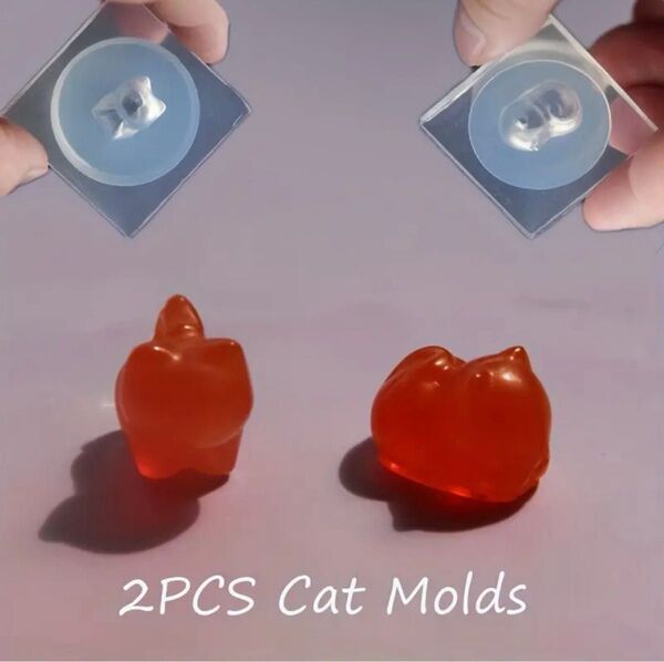シリコンモールド レジン ハンドメイド ネコ 猫