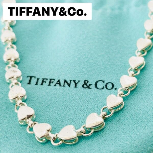 希少★TIFFANY&Co. ティファニー ペンダント パフハート シルバー SV925 ネックレス ハートモチーフ アクセサリー