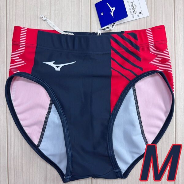ミズノ 女子陸上レーシングショーツ Mサイズ ネイビー×レッド 新品