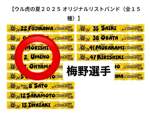 阪神タイガースウルトラの夏シークレットリストバンド 梅野選手