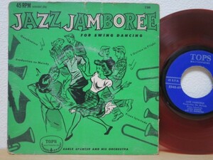 7★EARLE SPENCER ＆ HIS ORCHESTRA / JAZZ JAMBOREE FOR SWING DANCING (JAZZ/SWING/RED VINYL/US盤/激レア!/ナイスジャケ!)