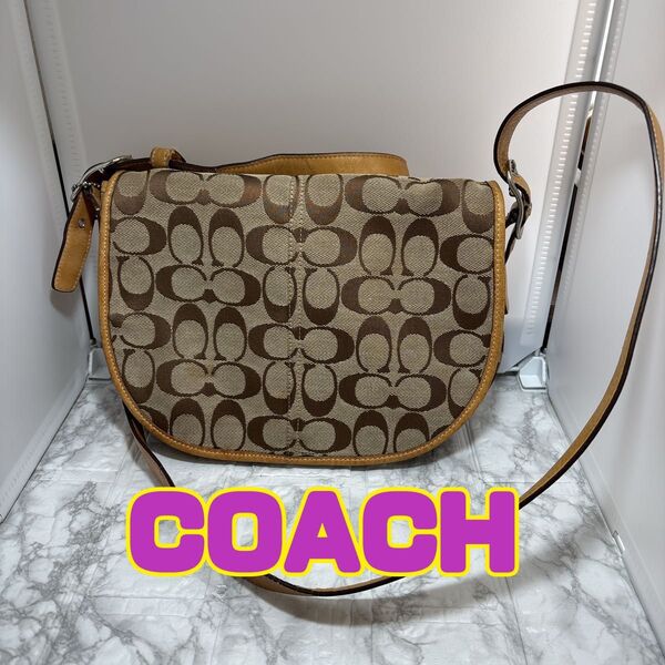 COACH ショルダー バッグ シグネチャー ブラウン