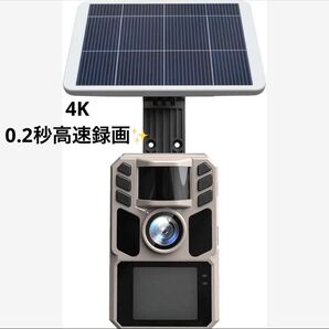 【4K】トレイルカメラ 2025最新型 WIFI&ソーラー充電式 動物監視カメラ