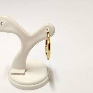 新品 K18シンプルフープピアス(リングピアス) サイズ2mm×20mm 片耳分
