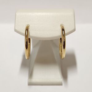 新品 K18シンプルフープピアス(リングピアス) サイズ2mm×20mm