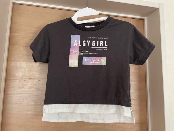 ALGY アルジー 半袖 Tシャツ 重ね着風 130 トップス Tシャツ 半袖 半袖プリントTシャツ