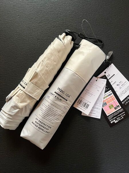 Light&Slim イーザ ライトグレー×オフ晴雨兼用傘 Wpc.IZA 新品
