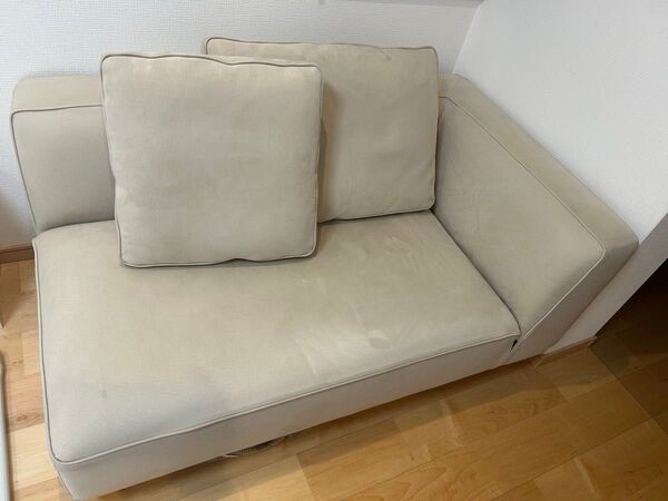 【美品】ソファ クルーズbyカーサカーサ バニラカウチソファ サンドベージュ 左カウチ 北欧モダン