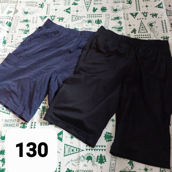 UNIQLO&西松屋 130cm ハーフパンツ 2枚セット