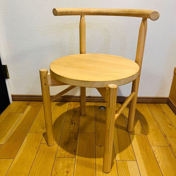 木製品 椅子 チェアー 丸座面 北欧 和モダン インテリア ダイニングチェア