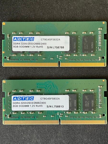 AD TEC DDR4 3200 16GB (8GB×2枚)
