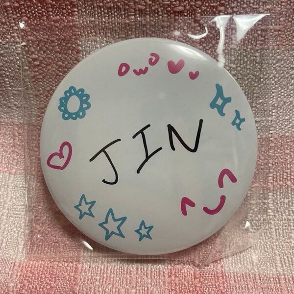 BTS JIN ジン CAPSULE TOY 缶バッジ CANBADGE 手書き