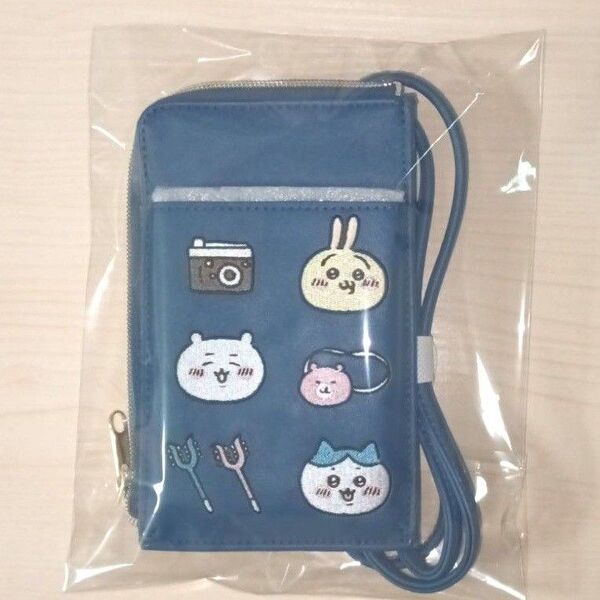ちいかわ スマホショルダーポーチ(刺繍/ネイビー) ※新品・未使用品