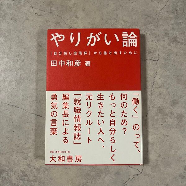 やりがい論 「自分探し症候群」から抜け出すために 田中和彦 リクルート 自己啓発本 単行本 ビジネス