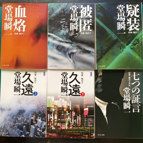 堂場瞬一 刑事・鳴沢了 7〜10巻、外伝 6冊セット 中公文庫