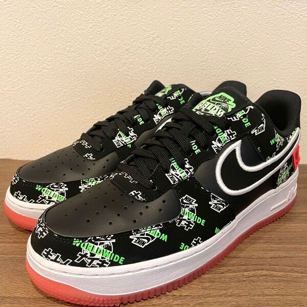 NIKE AIR FORCE 1 07 LV8 WW ナイキ エア フォースワン ワールドワイド ブラック DA1343-003