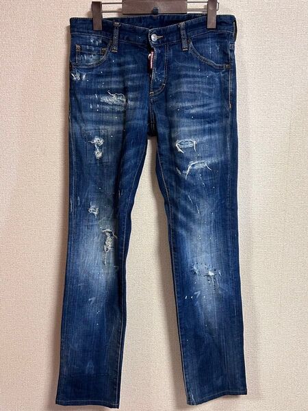 ディースクエアード DSQUARED2 クラッシュ ダメージ加工 ジーンズ デニムパンツ S71LB0105 44インチ