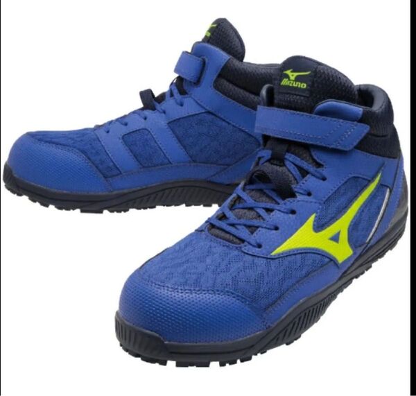 mizuno|ミズノ 安全靴 オールマイティ SDII 13 H 27:ブルー×ネオンイエロー F1GA2307 26.0cm