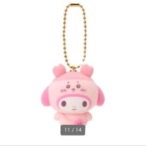 サンリオ ちいかわ シークレットフロッキーマスコットチャーム 古本屋 カニちゃん マイメロディマイメロ【新品・未使用】