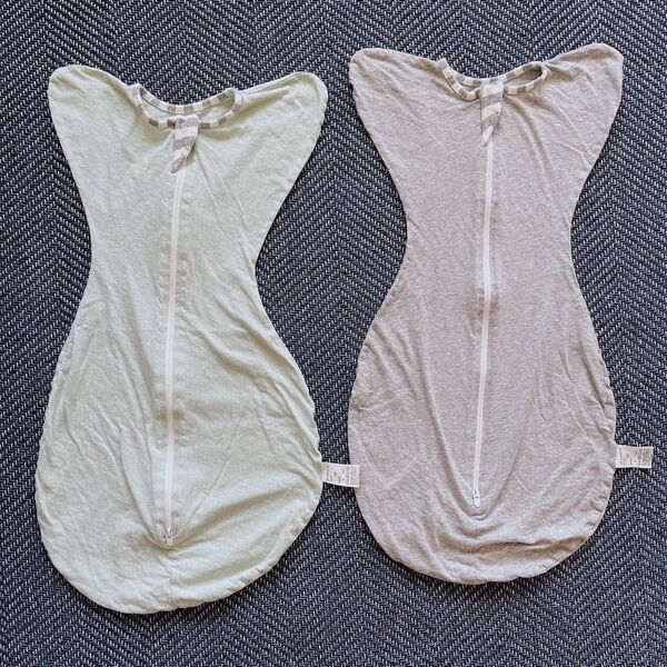 【美品】スワドルアップ 類似品 夏用素材 メッシュ 2枚セット Mサイズ おくるみ スリーパー