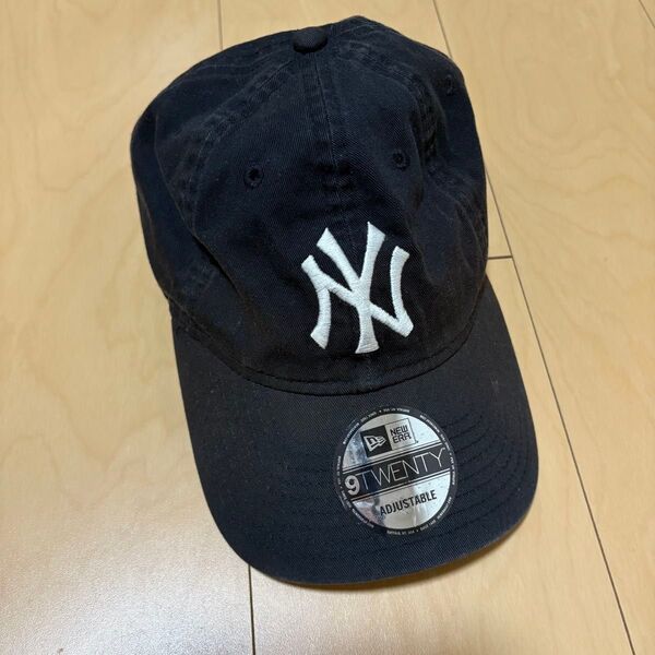クリーニング済 New Era ニューエラ 9TWENTY ノンウォッシュ 黒キャップ 調整可能 帽子 CAP ユニセックス