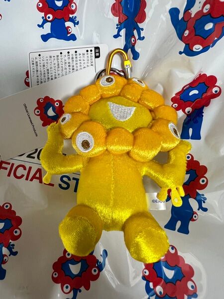 大阪関西万博 ミャクミャク カラビナ付き マスコット ゴールド 座り