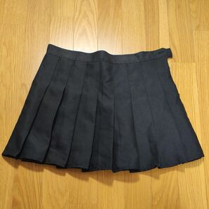 キュロット ブラック ミニスカート風 プリーツスカート