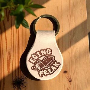 【釣り好きが釣り好きの為に製作する】レザーキーホルダー エギング アオリイカ