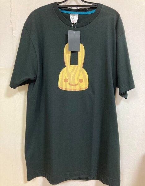 cune 木目ウサギtシャツ MOKUME 顔 wood 兎
