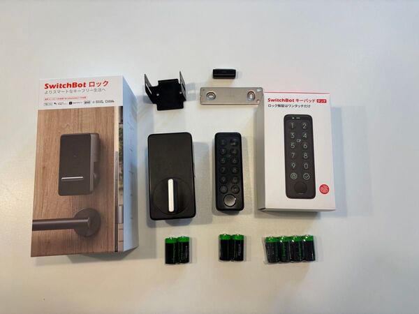 Switch bot ロック 指紋認証パッド セット 中古 予備電池おまけ付き SwitchBot スマートロック 指紋認証パッド