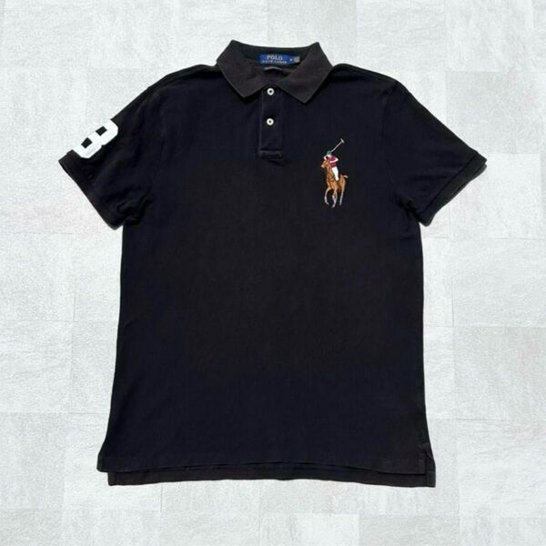 現行タグ Polo Ralph Lauren ポロラルフローレン 刺繍 ビッグポニー ポロシャツ ブラック