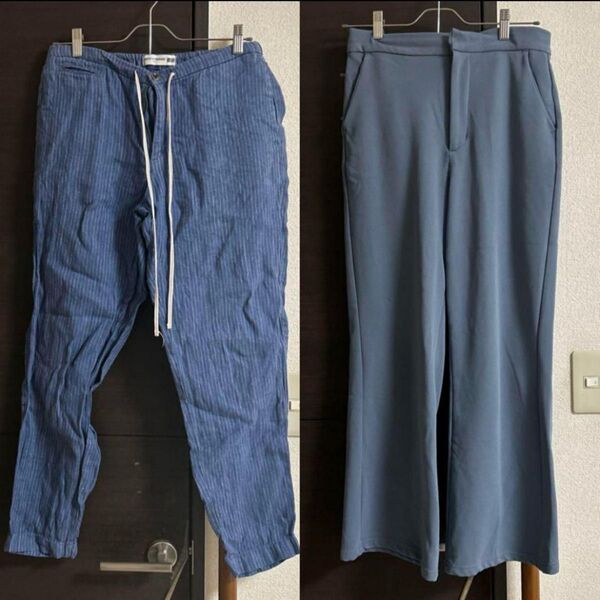 パンツ L レディース 青