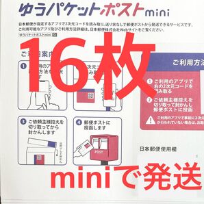 ゆうパケットポストmini専用封筒 16枚 mini 専用封筒