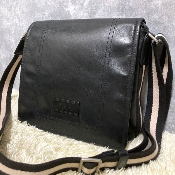 【極美品】BALLY バリー トレスポ メッセンジャーバッグ レザー 本革 ブラック ショルダーバッグ