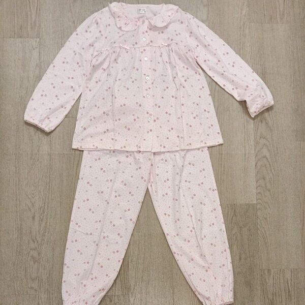 ワコール キッズパジャマ 女の子 パジャマ 125-140cm ピンク 小花柄 ルームウェア 部屋着 未使用