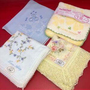 《新品未使用》ローラアシュレイ&他ハンカチ&ポケットハンカチセット
