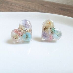 E−007 かすみ草入 ハート