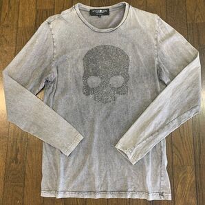 ルーマニア製 三喜タグ付き国内正規 ハイドロゲン ロングTシャツ ロンt ライトグレー ロンT カットソー 長袖Tシャツ