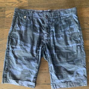ハイドロゲン ハーフパンツ ショートパンツ 青迷彩 32インチ