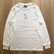 OVO GOLD OWL ロゴ ロングスリーブシャツ ホワイト サイズM_画像1